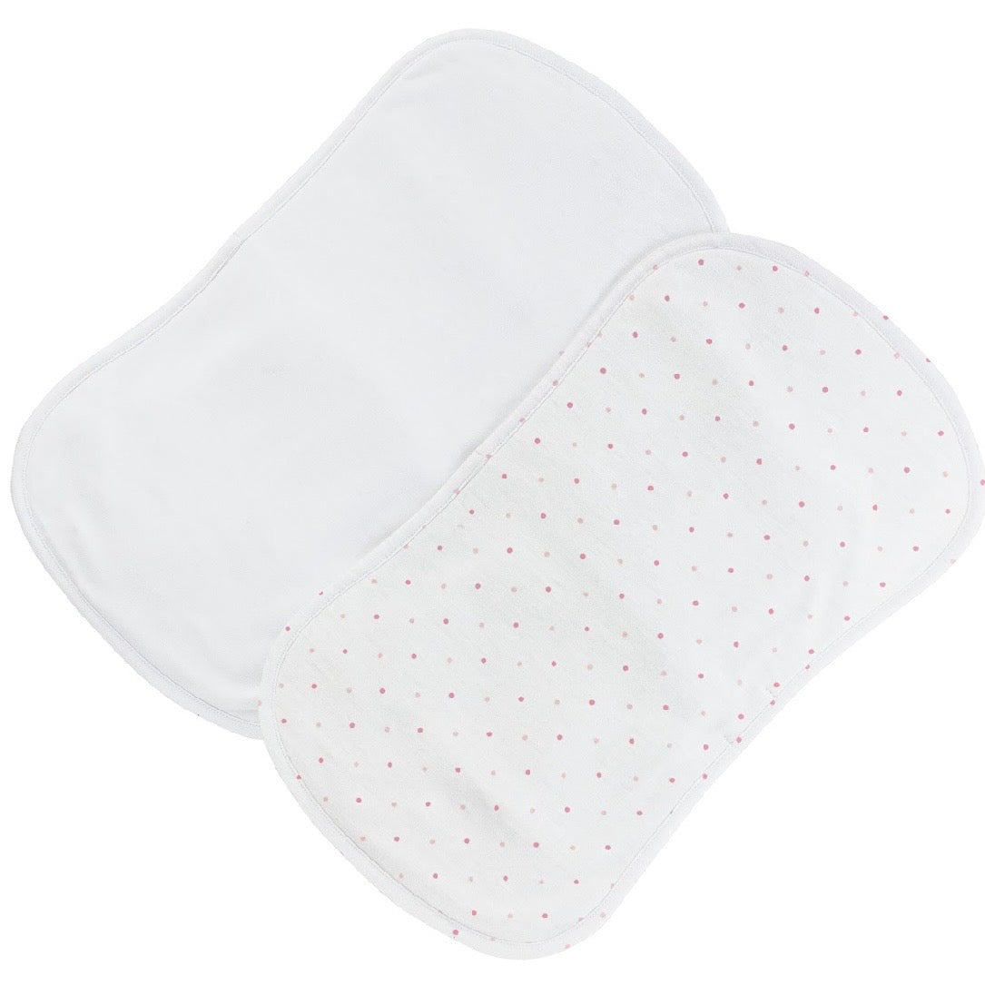 Baby Club Chic Pink Dots Burp Cloth Set