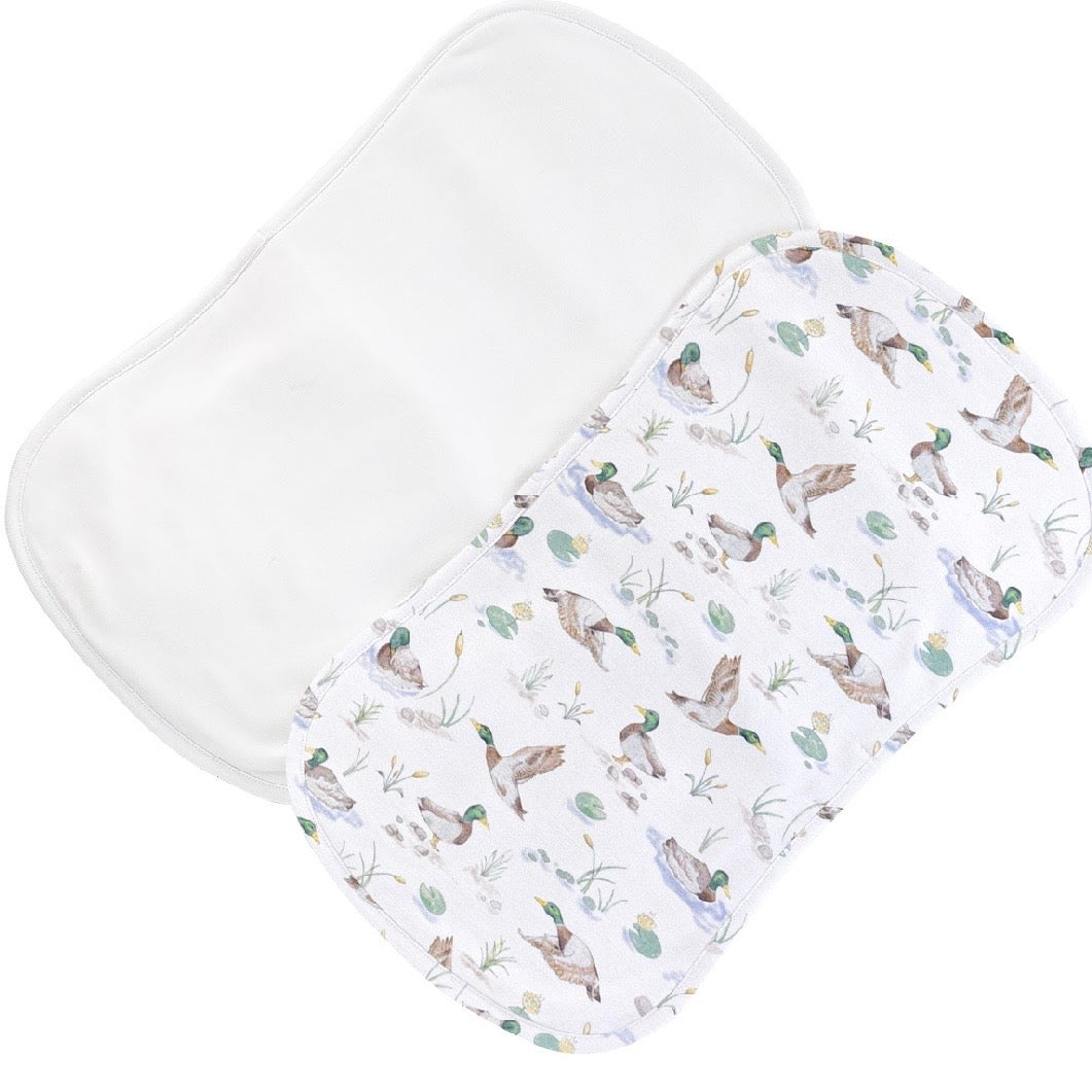 Baby Club Chic Mallard Ducks Burp Cloth Set