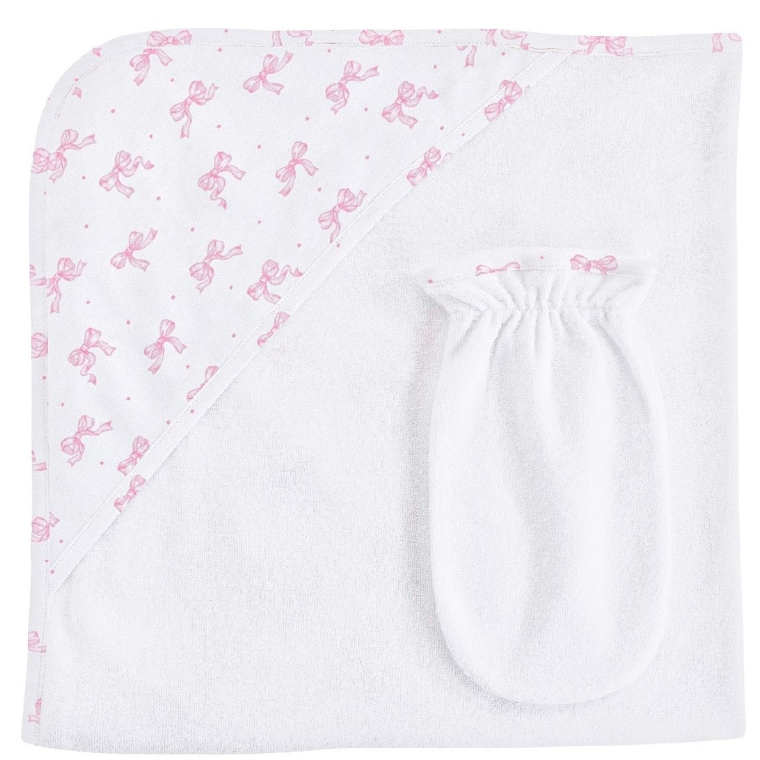 Baby Club Chic Tiny Pretty Bows Hooded Towel