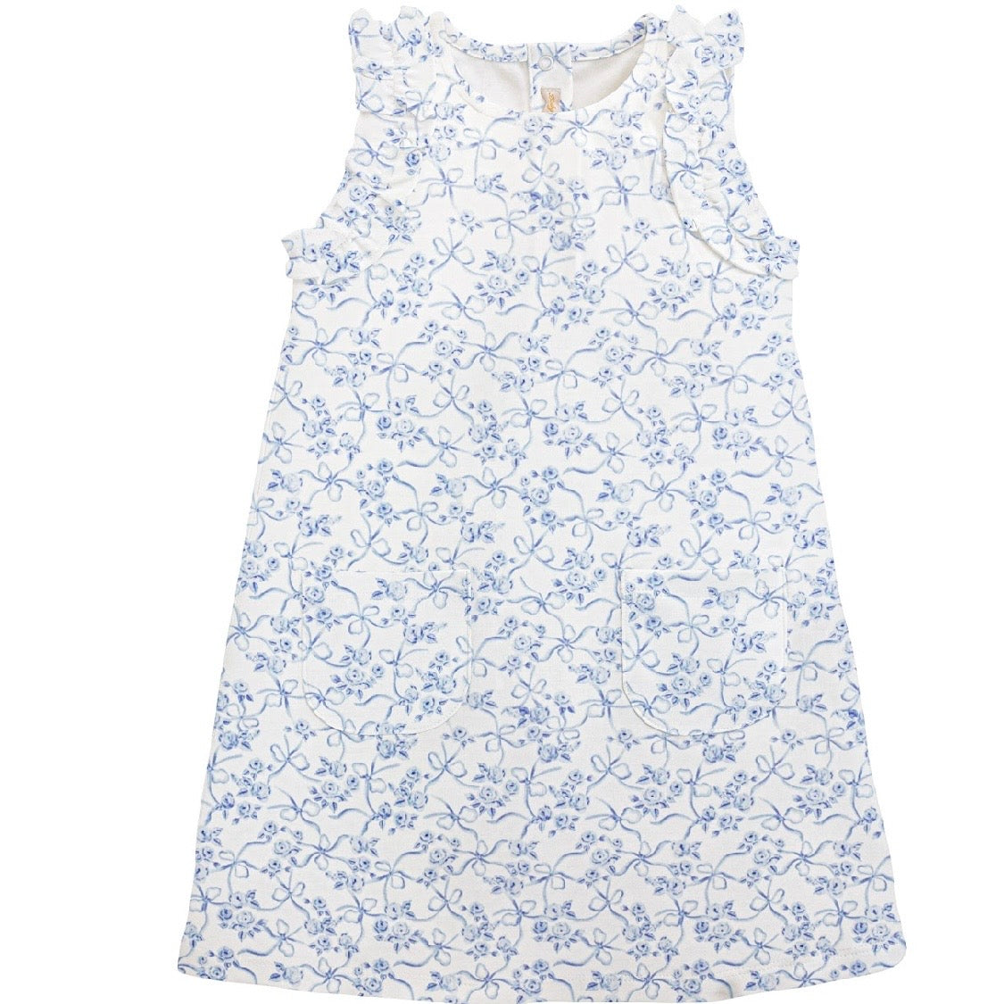 Baby Club Chic Girls Blue Romantic toile Dress