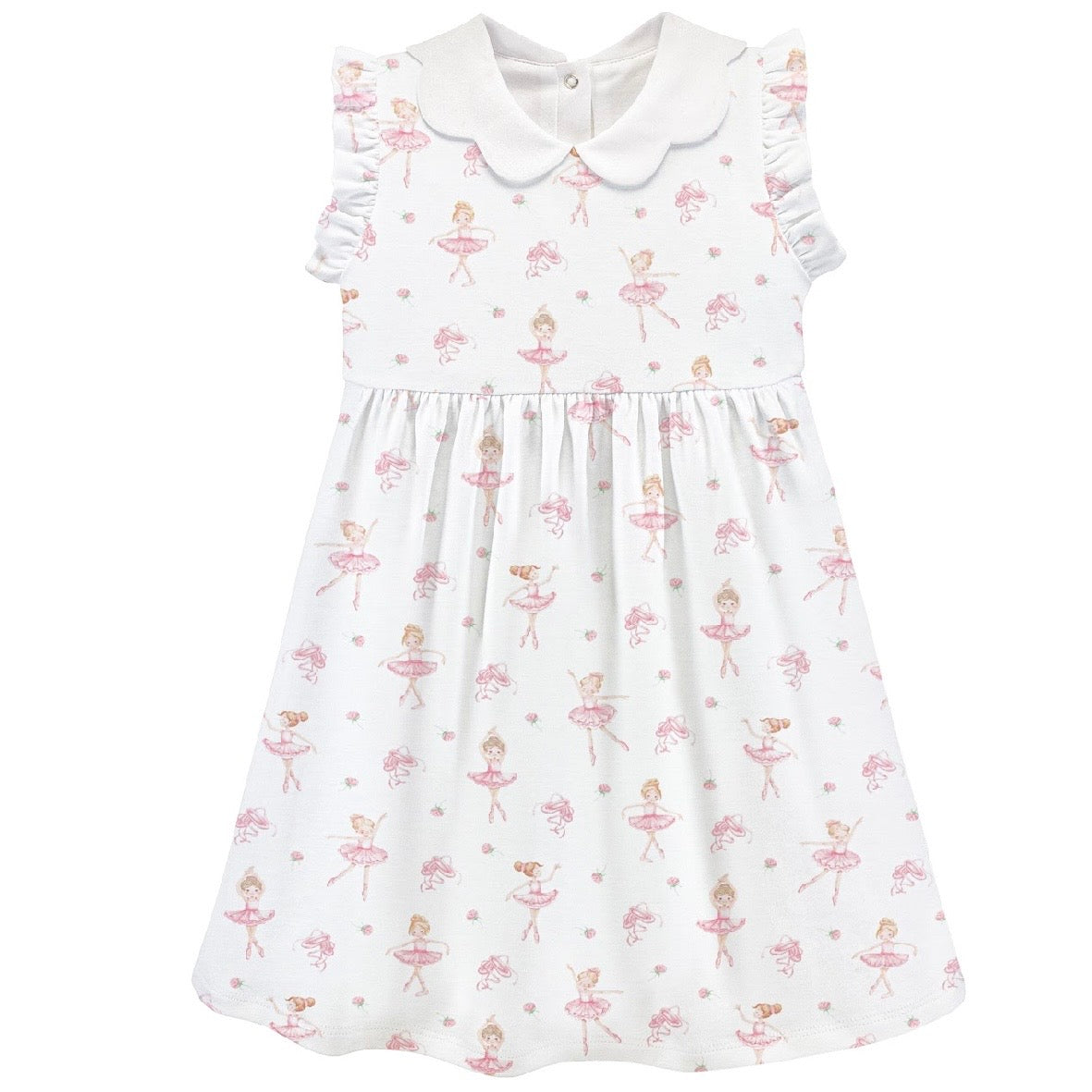 Baby Club Chic Girls Petit Pirouette Dress with Scalloped Collar
