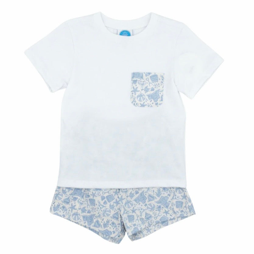 Krewe Boys Stephen Beach Days Pocket Short Set
