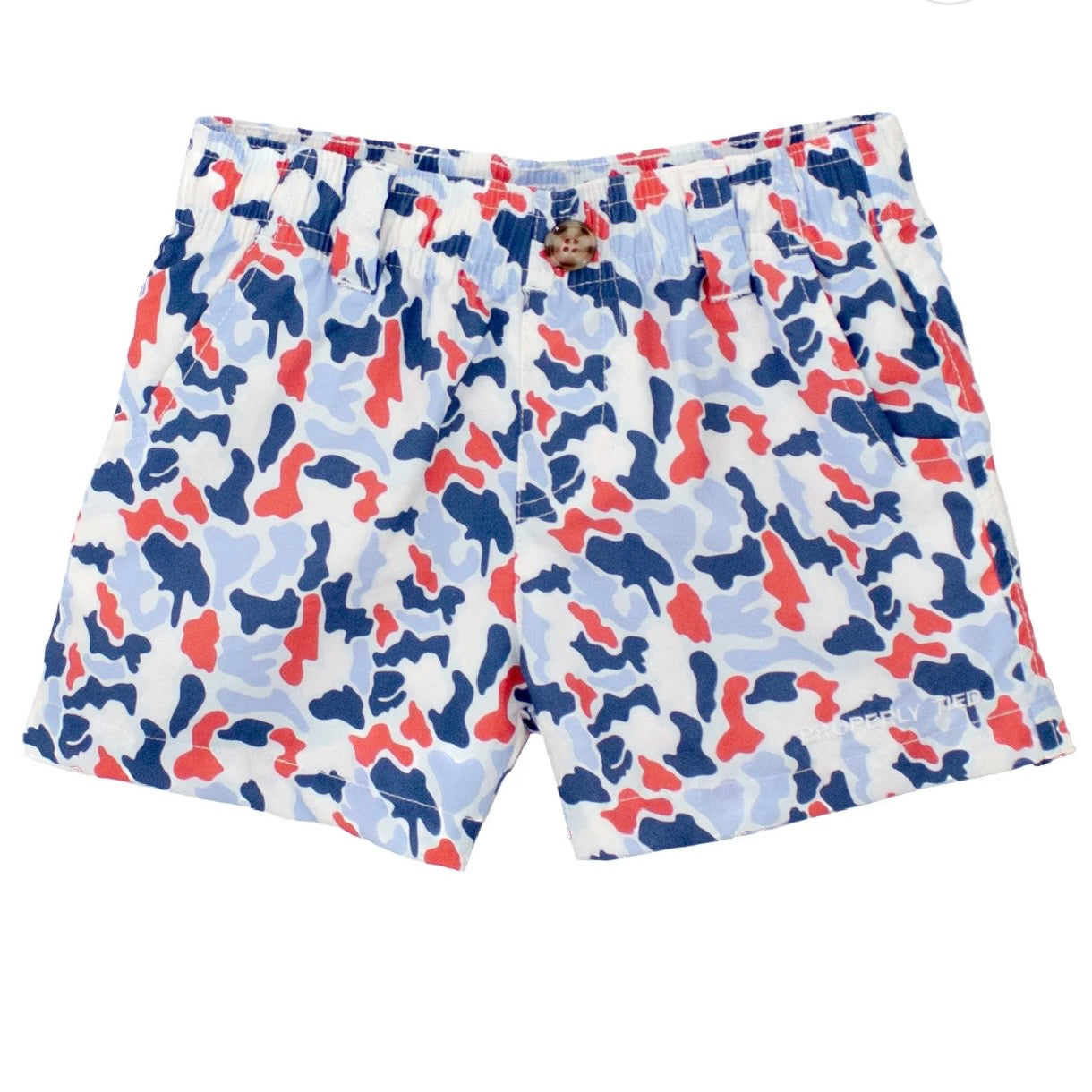 Properly Tied Boys Americana Camo Mallard Short