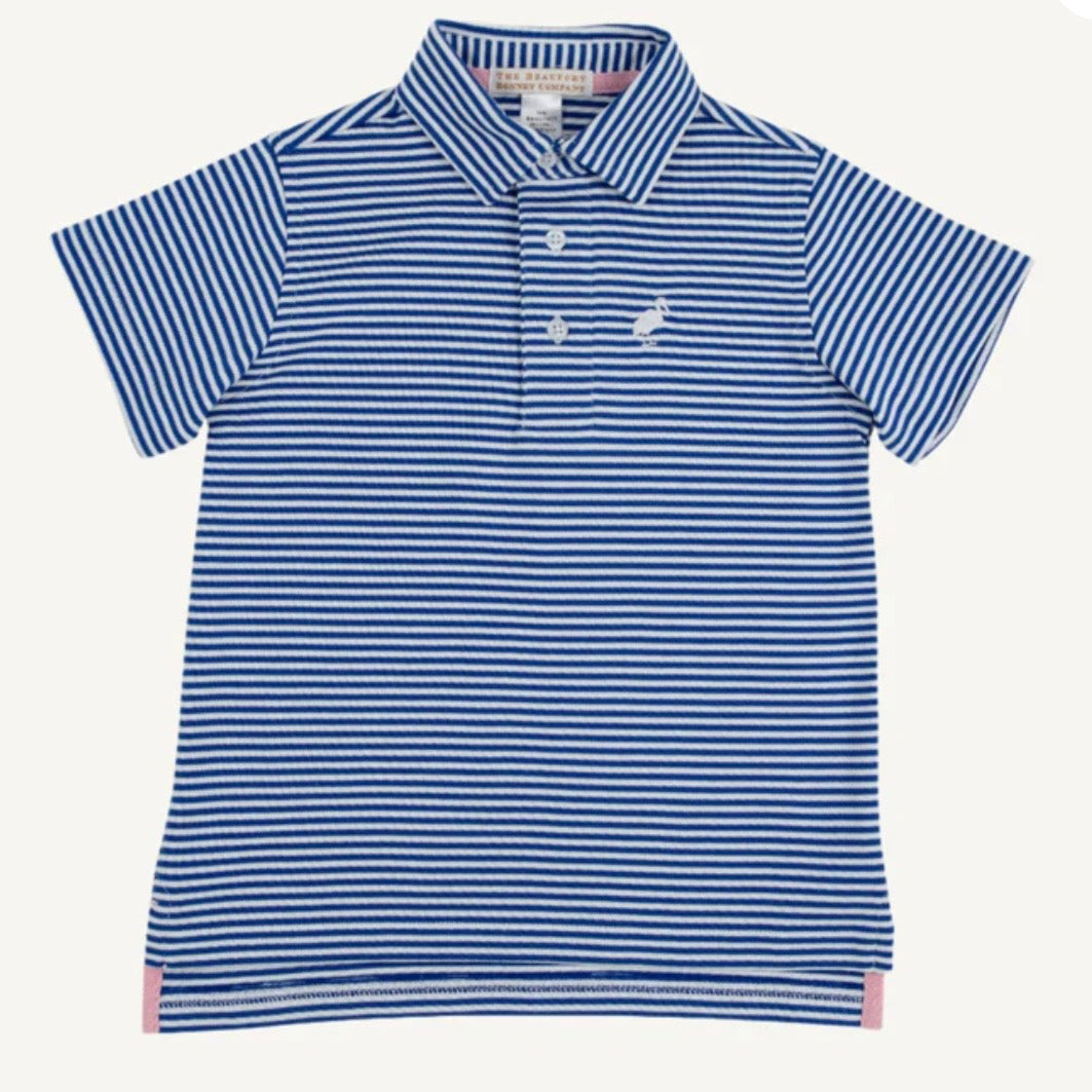 Beaufort Bonnet Boys Rockefeller Royal Stripe Polo