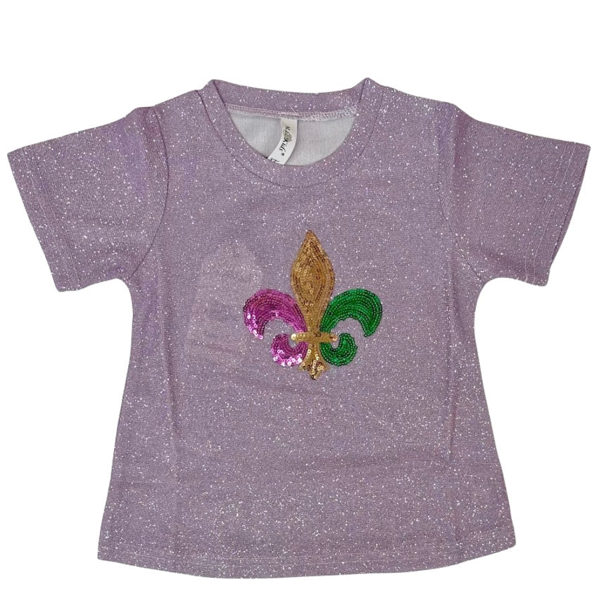 M. L. Kids Sparkle Fleur De Lis Shirt