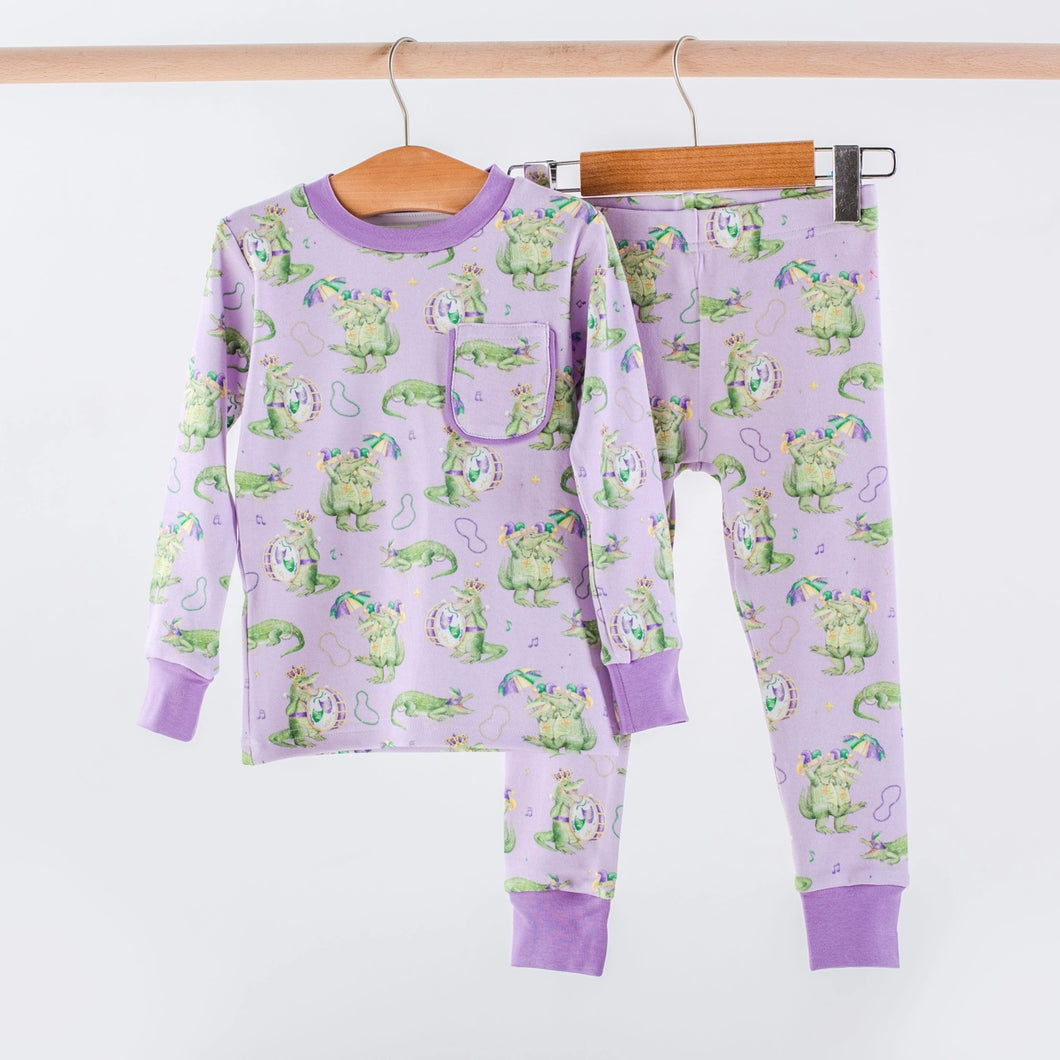 Nola Tawk Alligator Mardi Gras Pajama