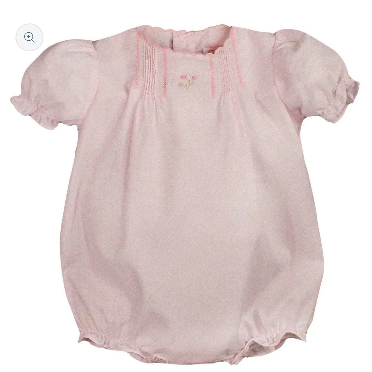 Petit Ami Girls Pink Bubble with Scallop Collar