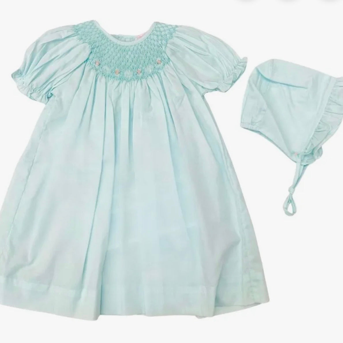 Petit Ami Girls Mint Smocked Day Dress