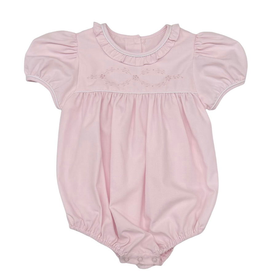 Auraluz Girls Pink Bubble with Ruffle Collar