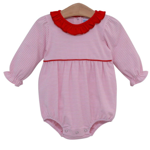 Trotter Street Girls Pink and White Stripe Kate Bubble