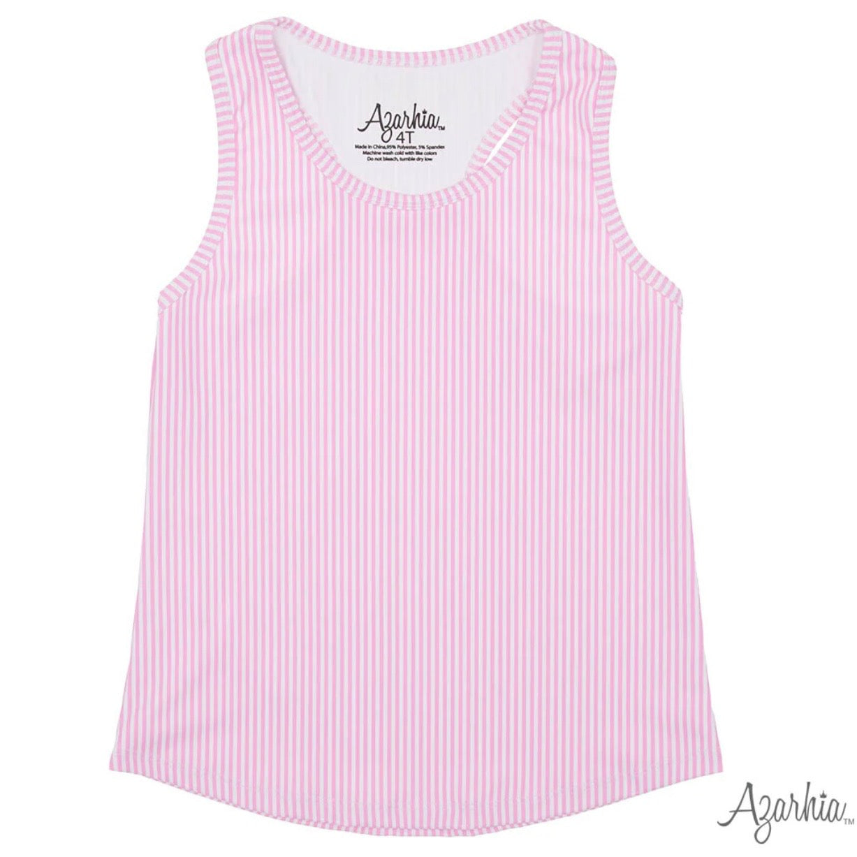 Azarhia Girls Pink Striped Tank