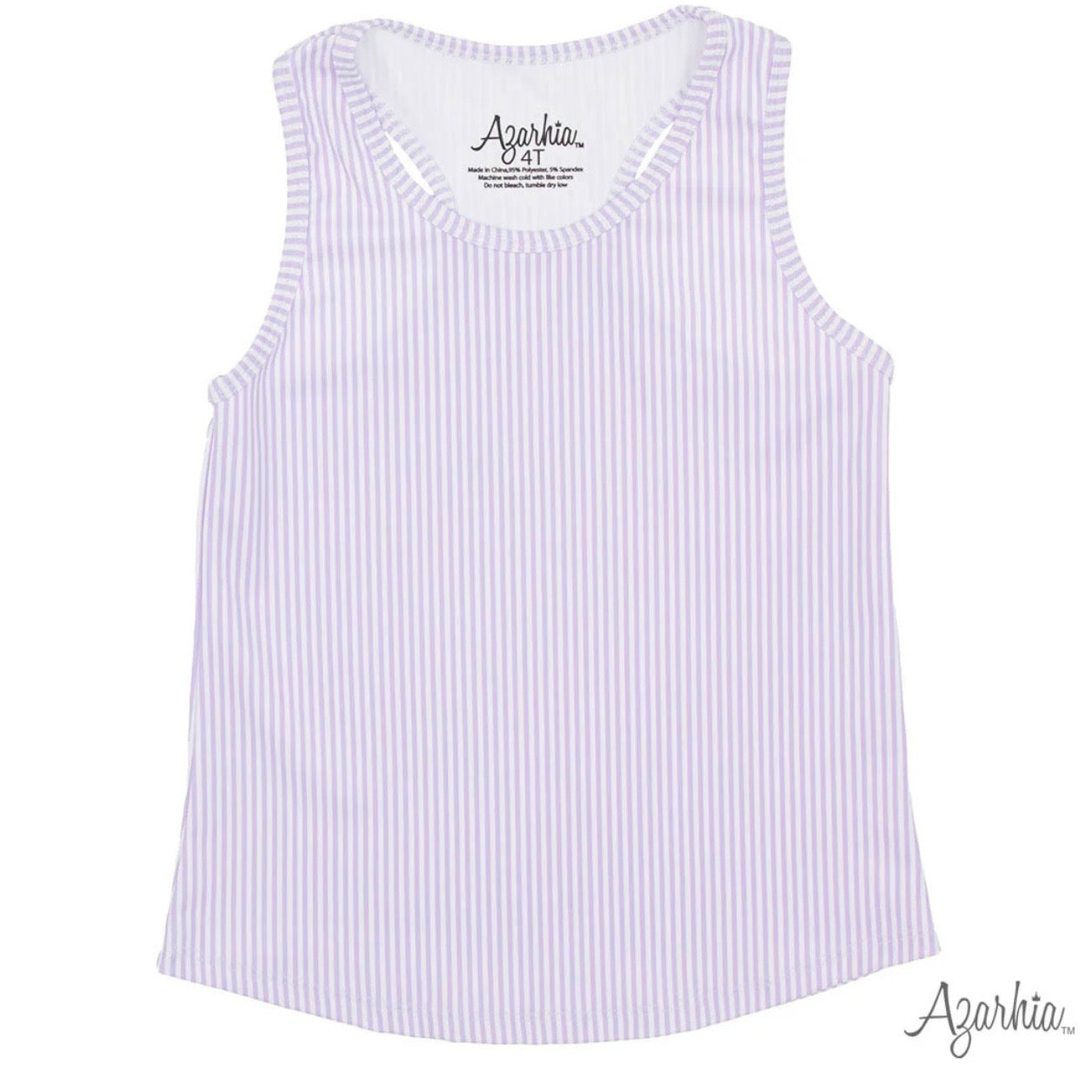 Azarhia Girls Lavender Striped Tank