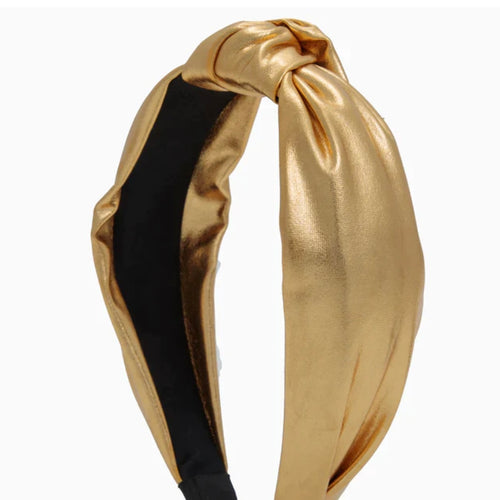 Azarhia Metallic Gold Knot Headband