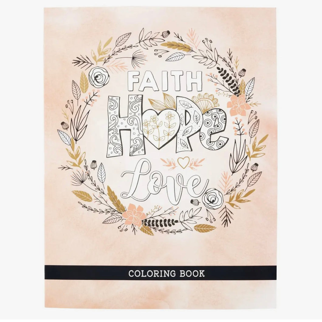 Christian Art Gifts Faith Hope Love Coloring Book