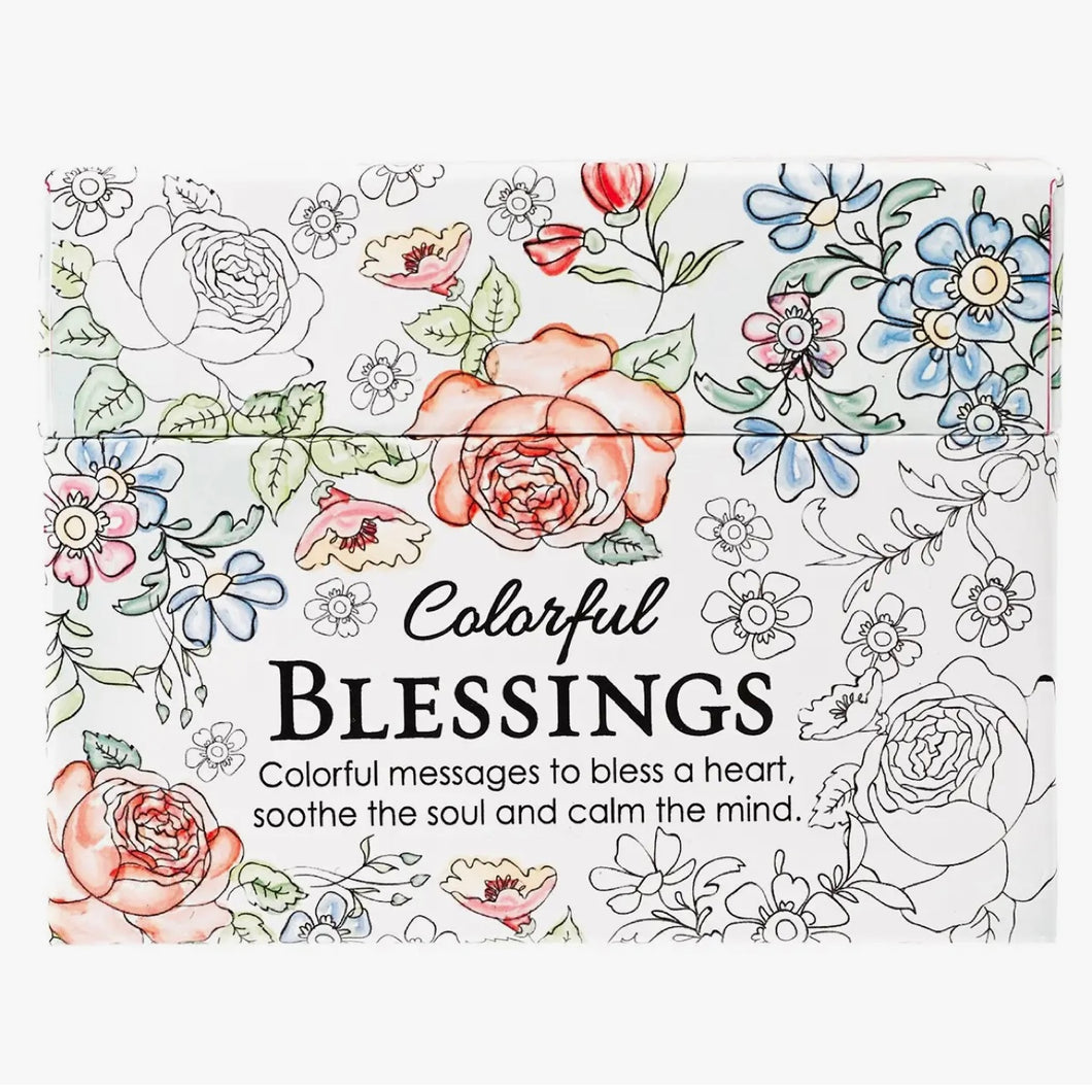 Christian Art and Gifts Colorful Blessings Color Card Box