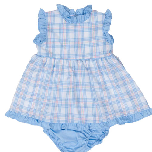 The Oaks Reagan Pink and Blue Plaid Bloomer Set