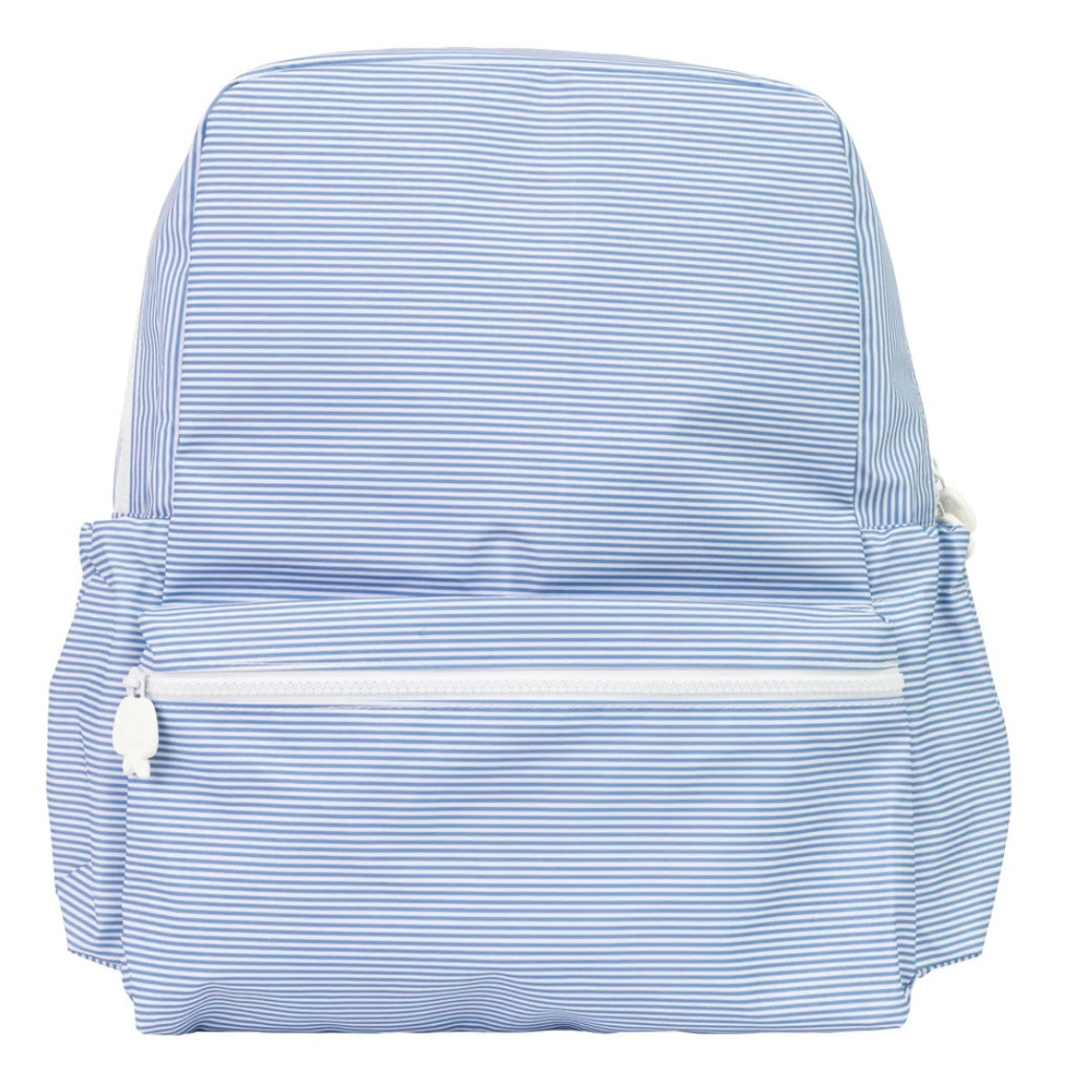 Apple Of My Isla Large Navy Mini Stripe Backpack