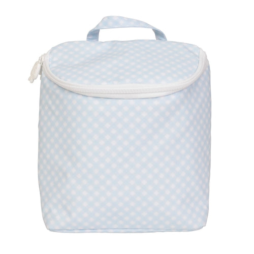 Apple Of My Isla Blue Gingham Bottle Bag