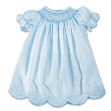 Rosalina Scallop Day Dress-Available in Blue, Pink, and White