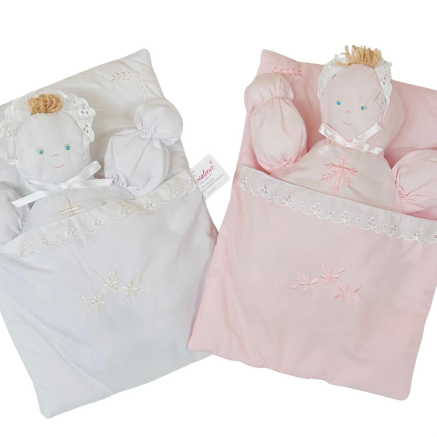 Rosalina Bunting Doll-Available in Pink and White