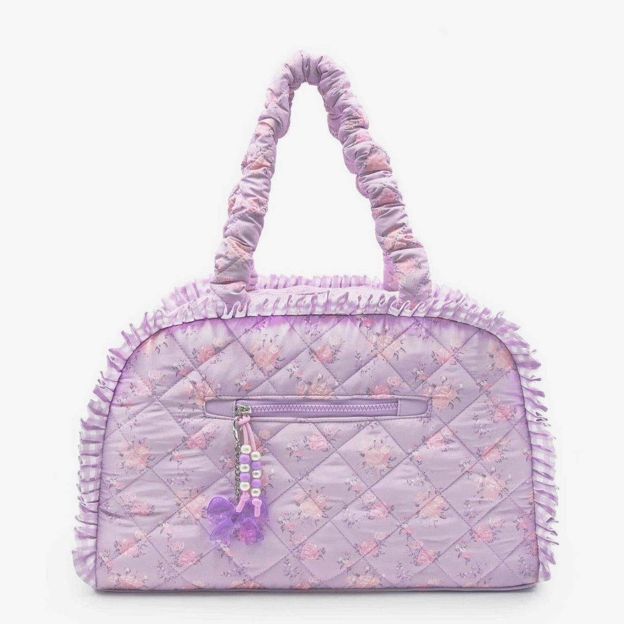 OMG Quilted Floral Medium Duffle Bag