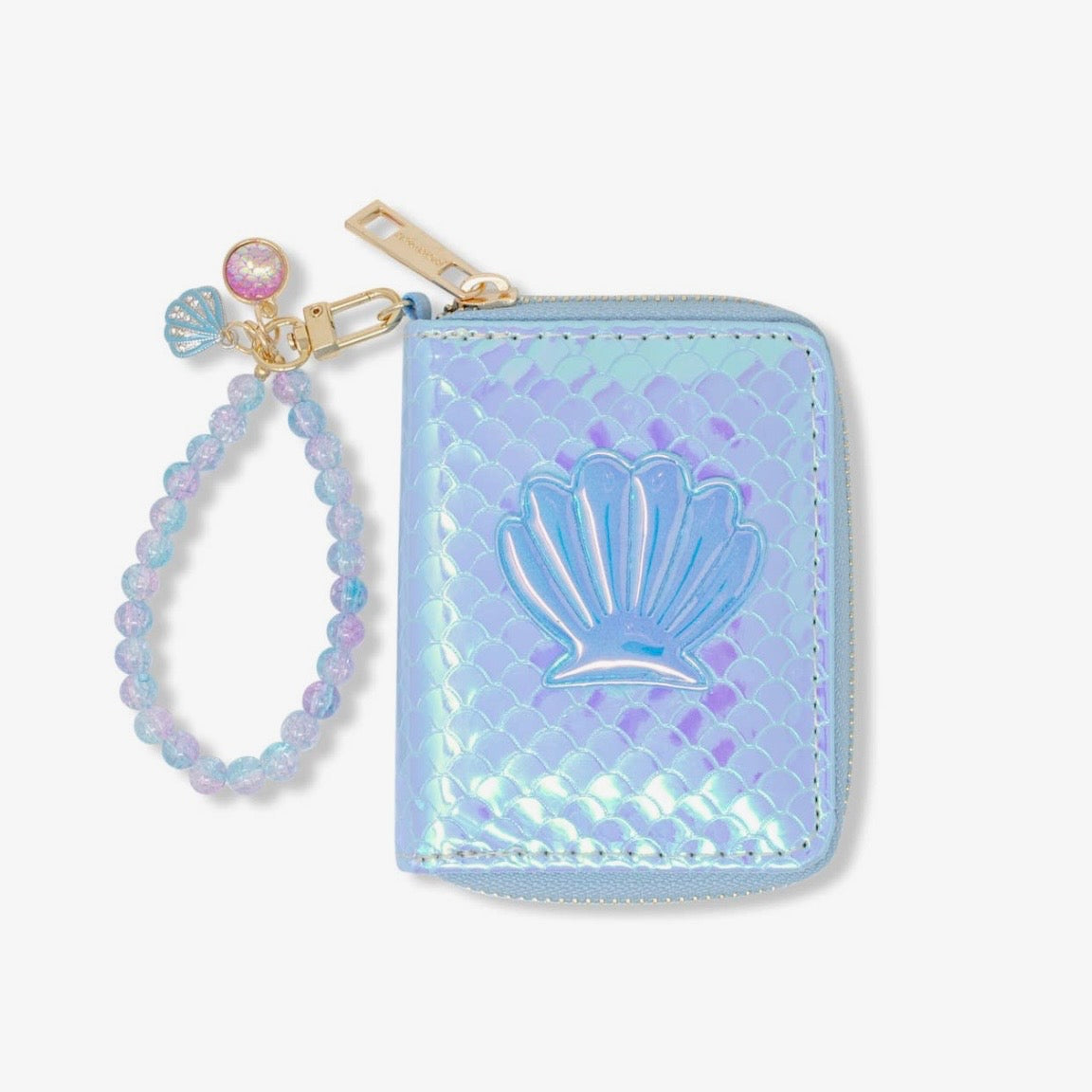 Tiny Treats Blue Shiny Seashell Mermaid Wallet