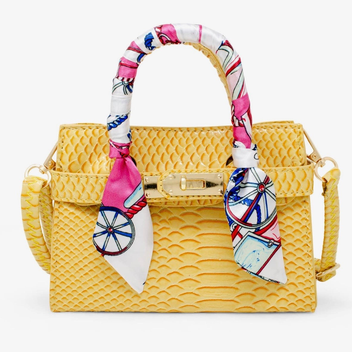 Tiny Treats Vivid Crocodile Scarf Handbag