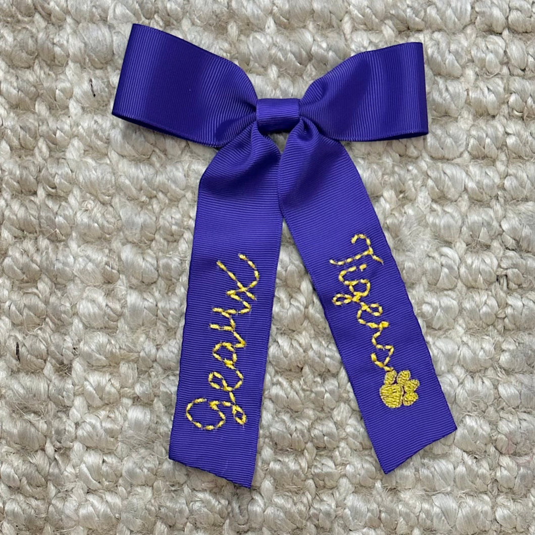 Geaux Tigers Small Hair Ribbon