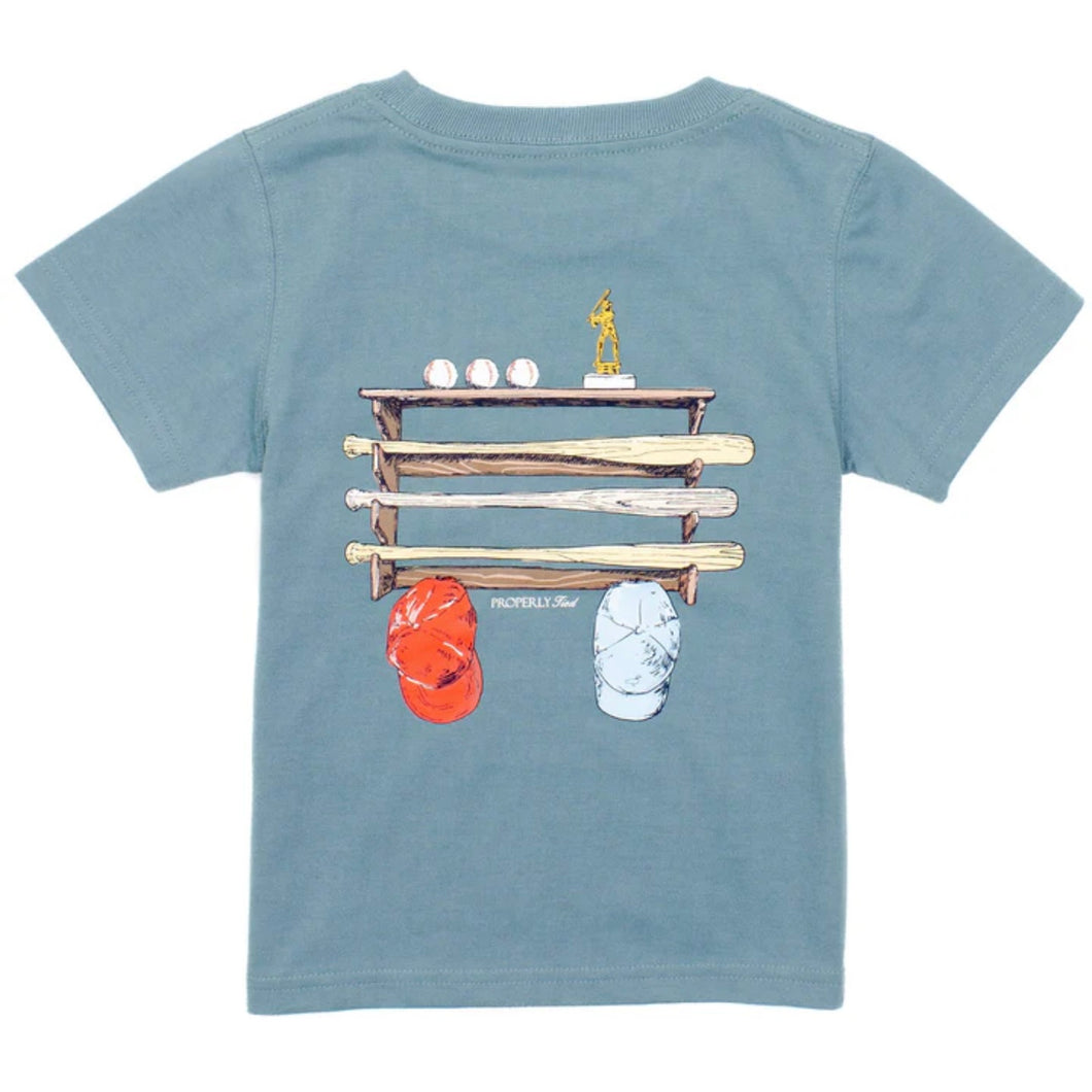 Properly Tied Boys Bat Rack in Steel Blue