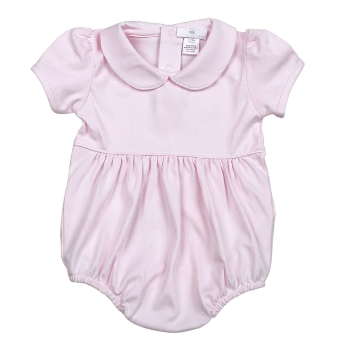 Baby Loren Girls S/S Light Pink Basic Bubble