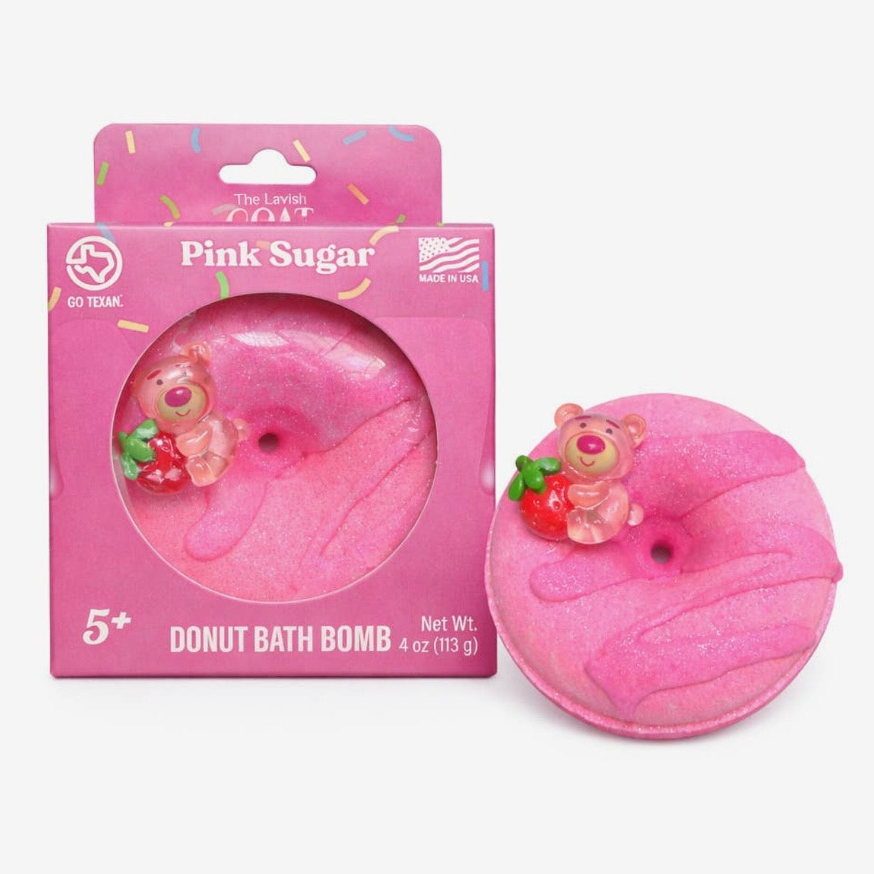 THe Lavish Goat Pink Sugar Donut Bath Bomb
