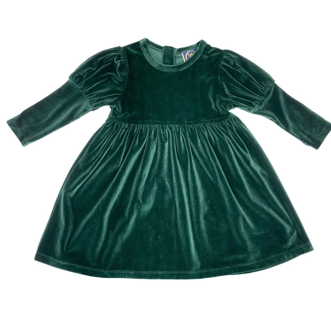 Emma Jean Leah Green Velvet Dress