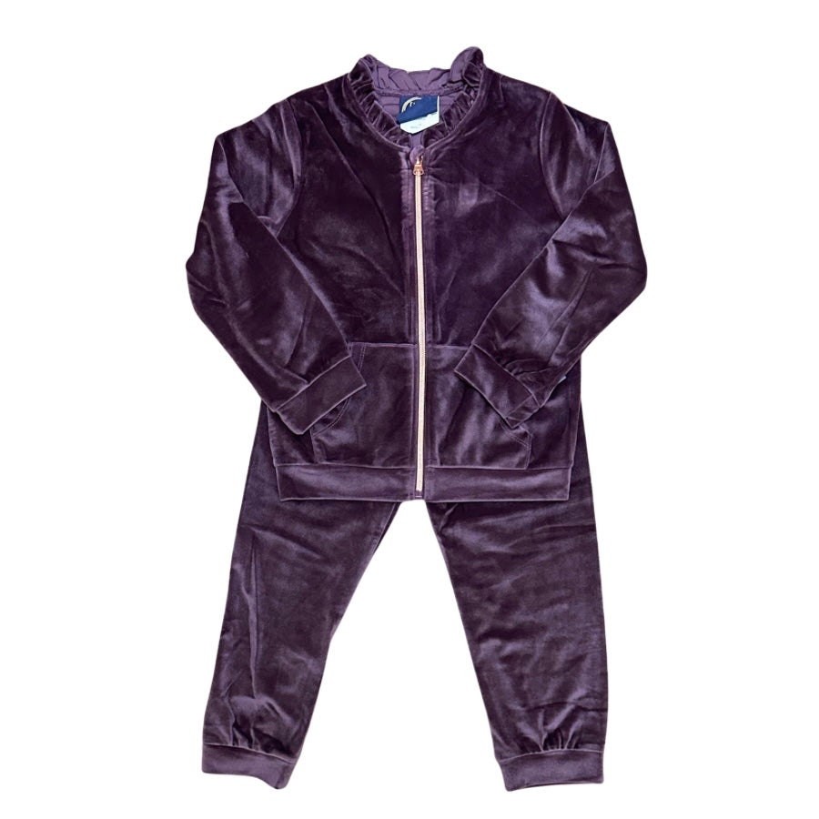 Emma Jean Kids Girls Purple Velvet Track Suit