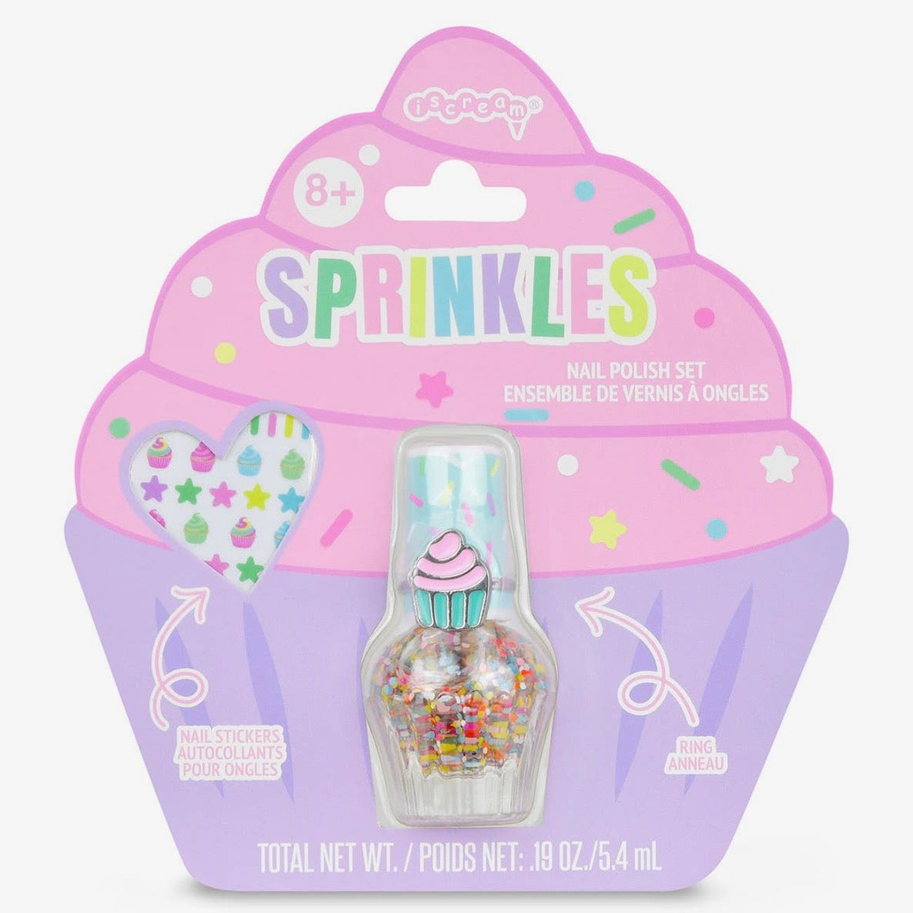 Iscream Sprinkles Nail Polish Ring Set