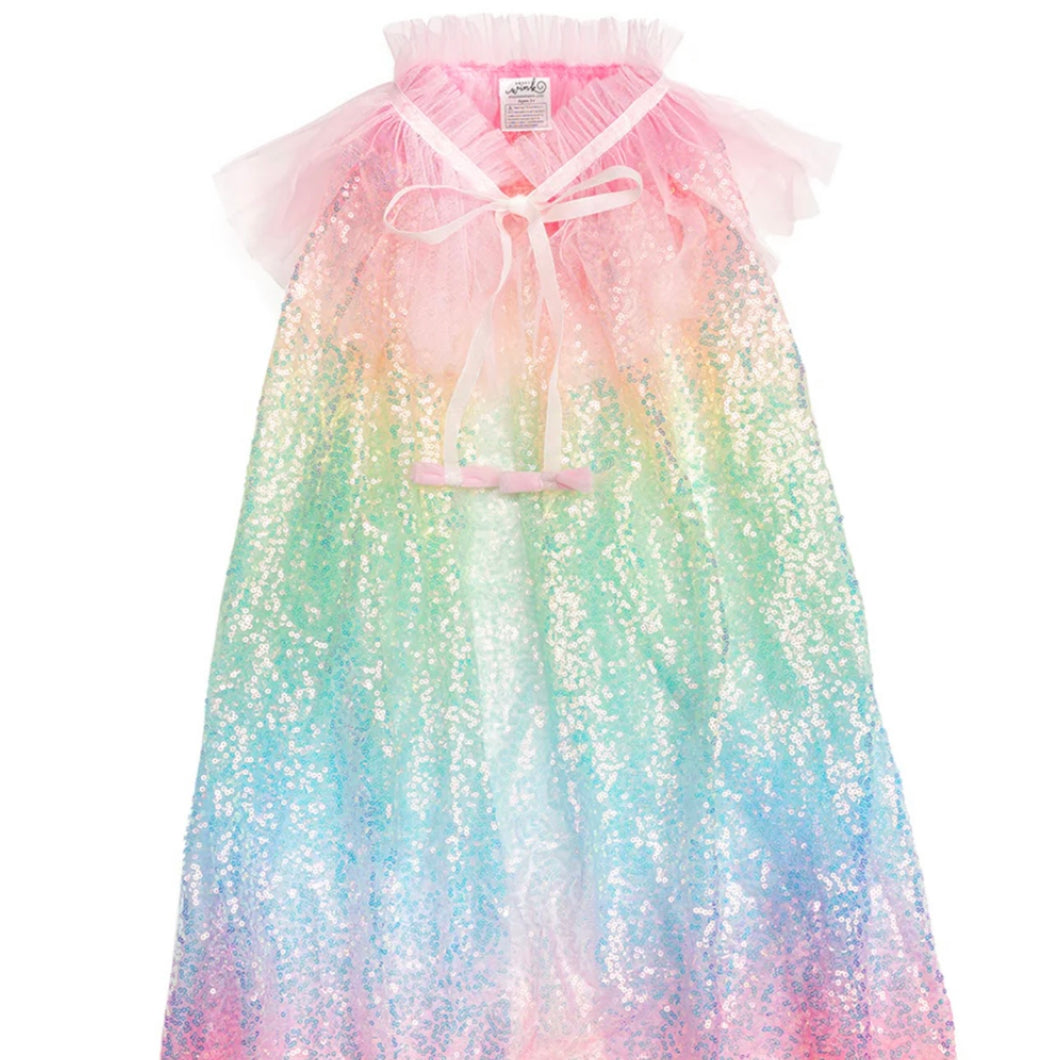 Sweet Wink Rainbow Sequin Cape