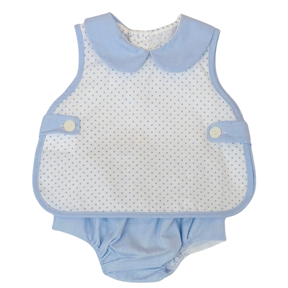 Baby Sen Blue Sarah Elizabeth Bloomer Set