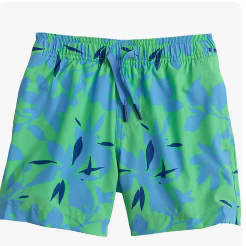 Southern Tide Jade Green Blossom Bay Swim Trunk