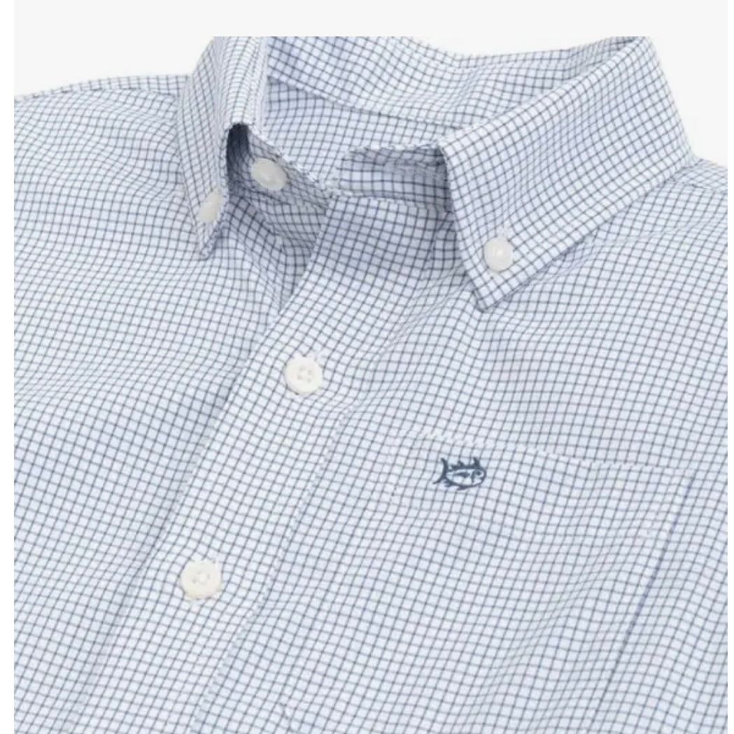 Southern Tide Seven Seas Blue Rosemont Tattersail Sportshirt