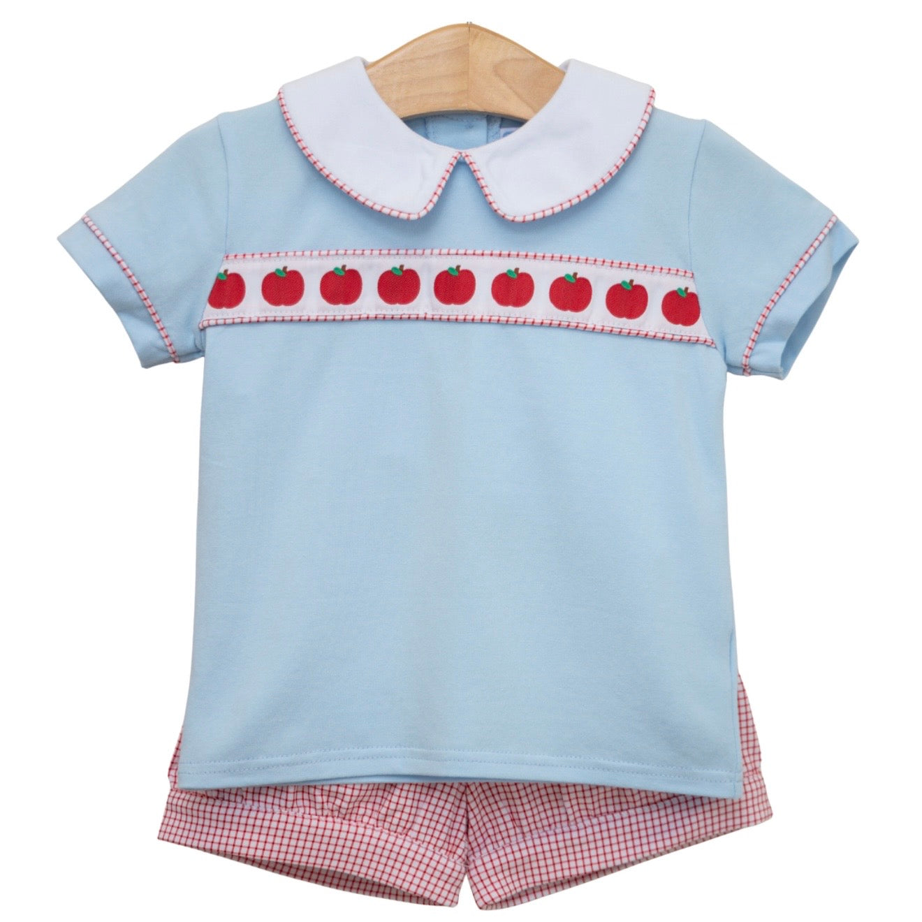 Trotter Street Boys Apple Ribbon Banded Short Set