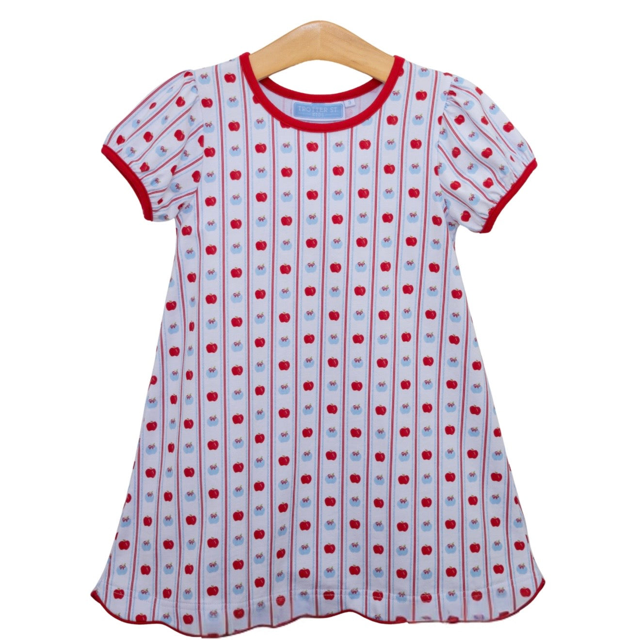 Trotter Street Girls Apple Print Dress