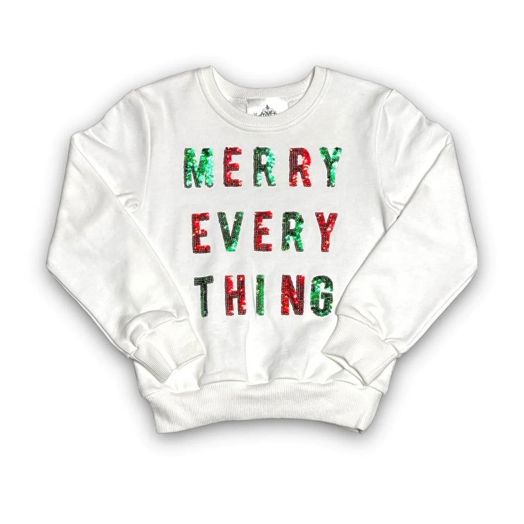 Belle Cher Merry Everything Sequin Sweatshirt