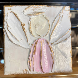 Coddiwomple 3X3 Hand Painted Angel-Available in. Pink, White, or Blue