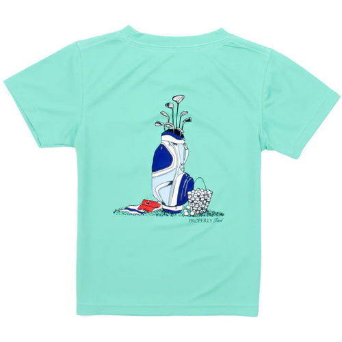 Properly Tied Golf Clubs Performance Tee