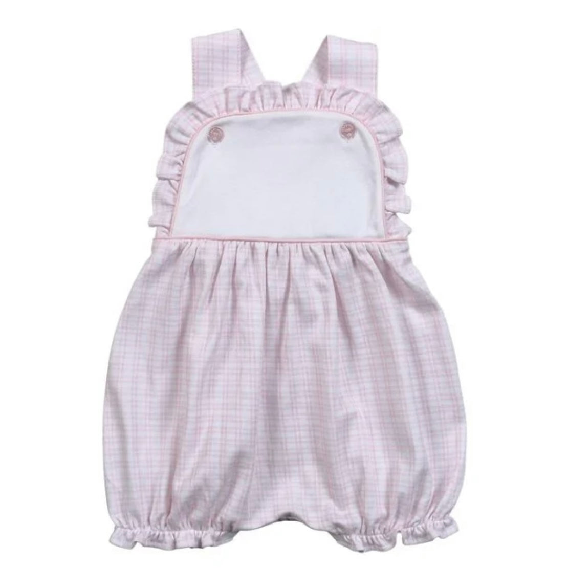 Baby Loren Pink Plaid Pima Sun Bubble