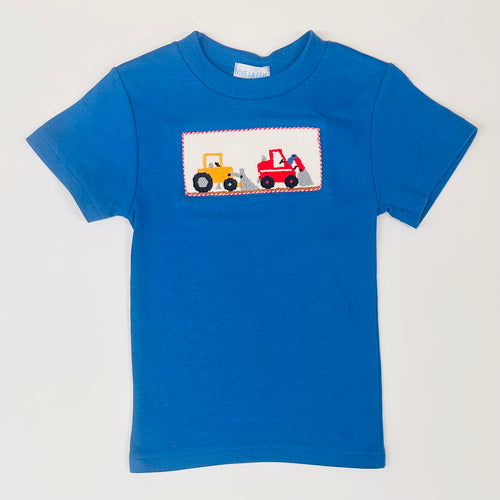 Vive La Fete Boys SS Smocked Excavator Shirt