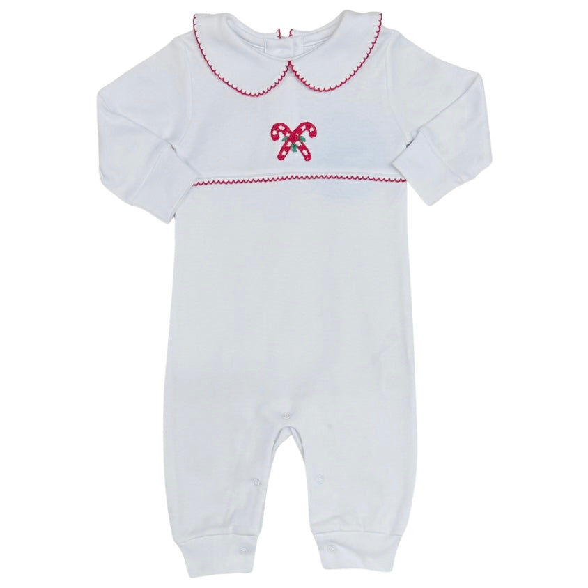 Little English Candy Cane Crochet Playsuit