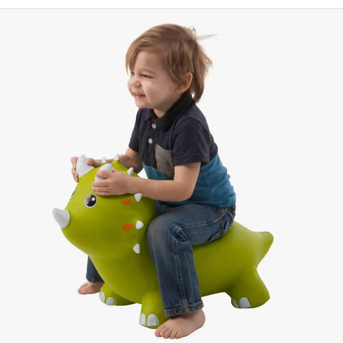 Hearthsong Bouncy Inflatable Animal Jump Along-Dinosaur and Unicorn Available