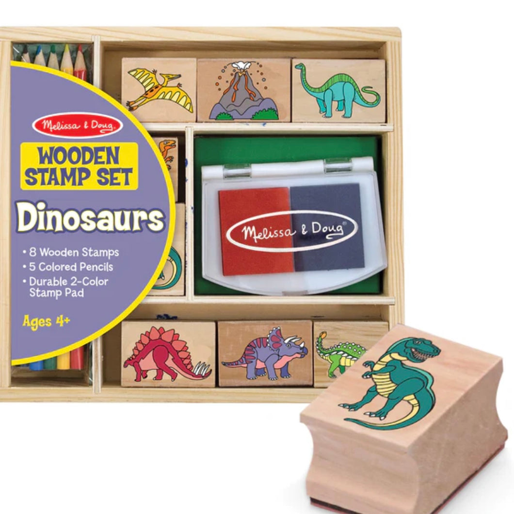 Melissa and Doug Dinosaurs Wooden Stamp Set