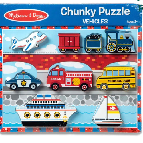 Melissa and Doug Vehicles Chunky Puzzle-9 Piece