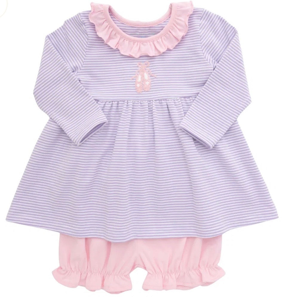 Itsy Bitsy Girls Ballet Slipper Bloomer Set